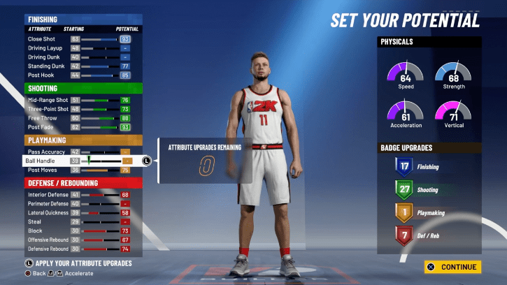 Power Forward Attribute Points