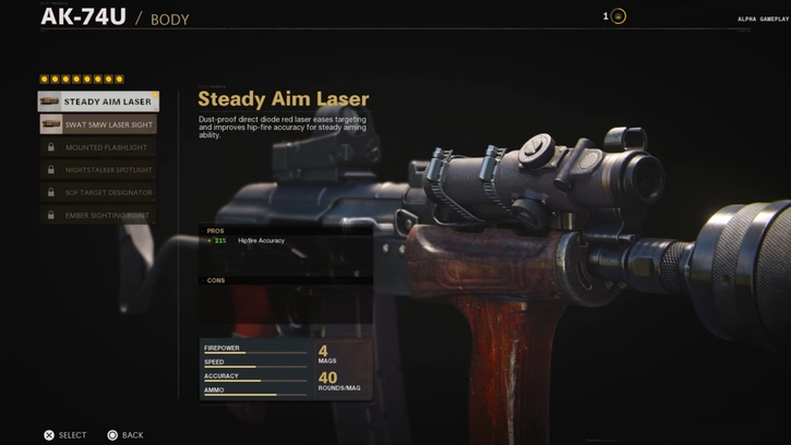 ak74u steady aim laser