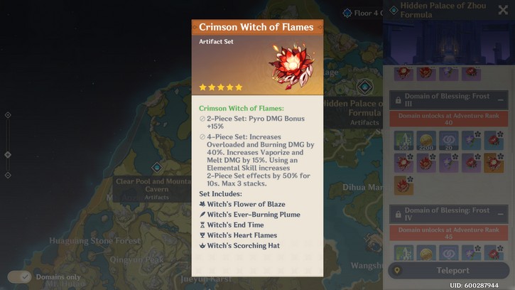 5 Star Crimson Witch of Flames Set