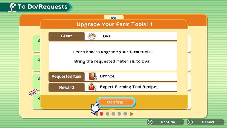 Harvest Moon: One World tool upgrades