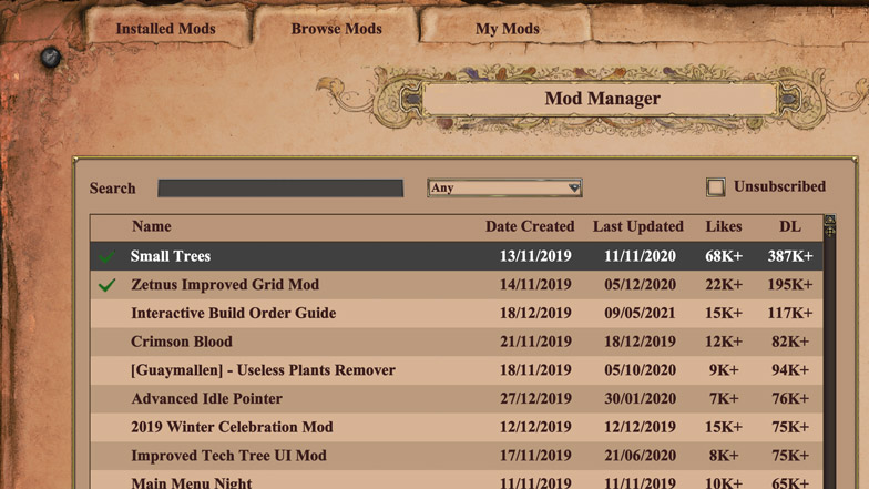 Age of Empires 2 Mod Manager