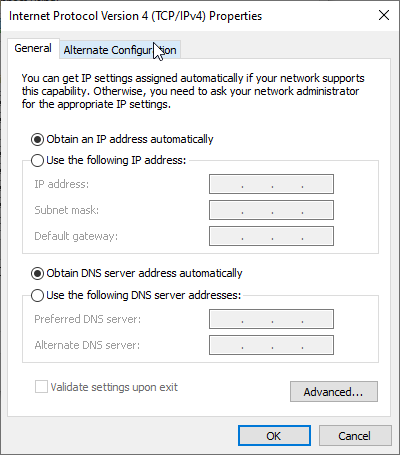 IPv4 Properties