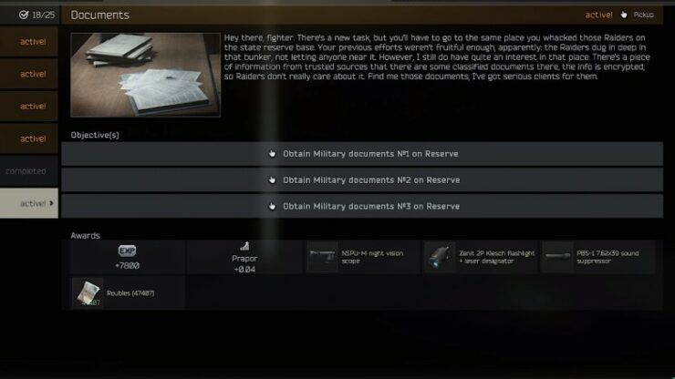How to Finish the Documents Task in Escape from Tarkov