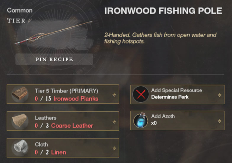 ironwood fishing pole