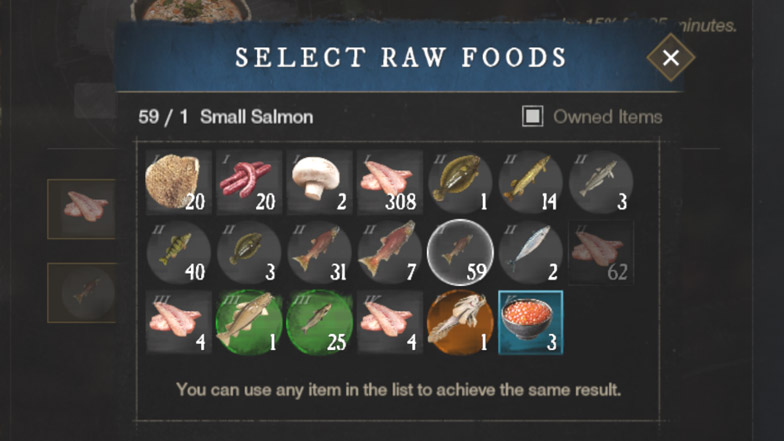 Select raw foods