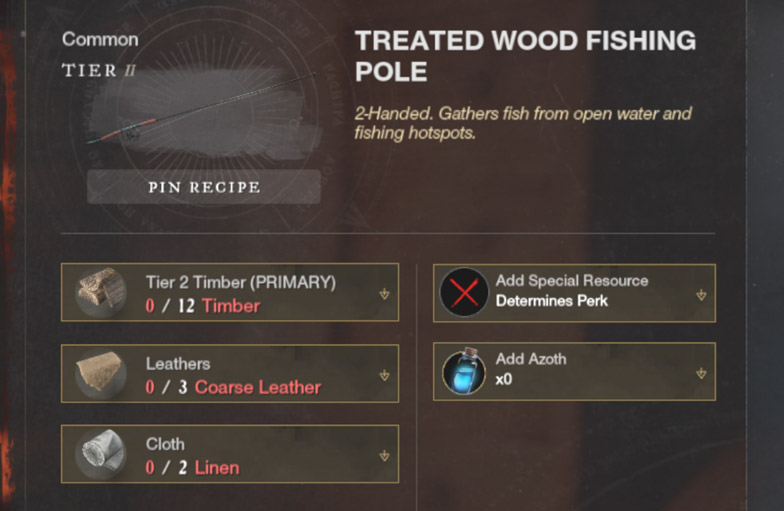 treated wood fishing pole recipe