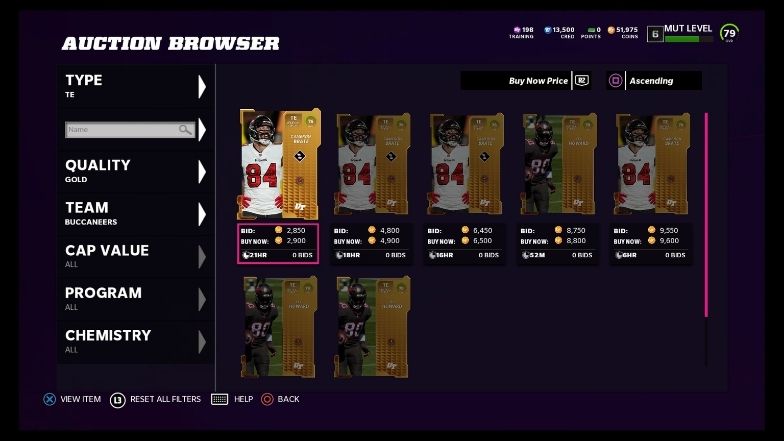Madden 22 Ultimate Team Auction