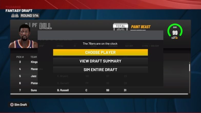 Best MyLeague Fantasy Draft Tips in NBA 2K22