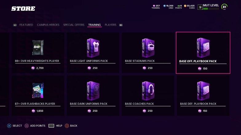 Quicksell Training Points Values Guide for Madden 23