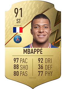 Kylian Mbappe in FIFA 22