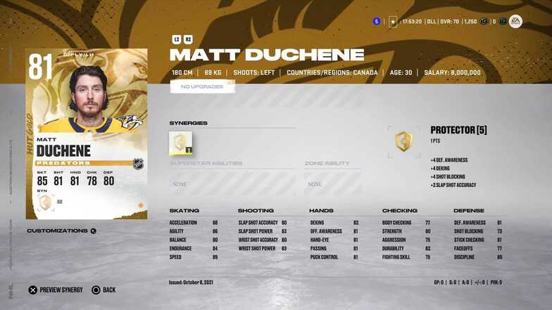 1 Matt Duchene            