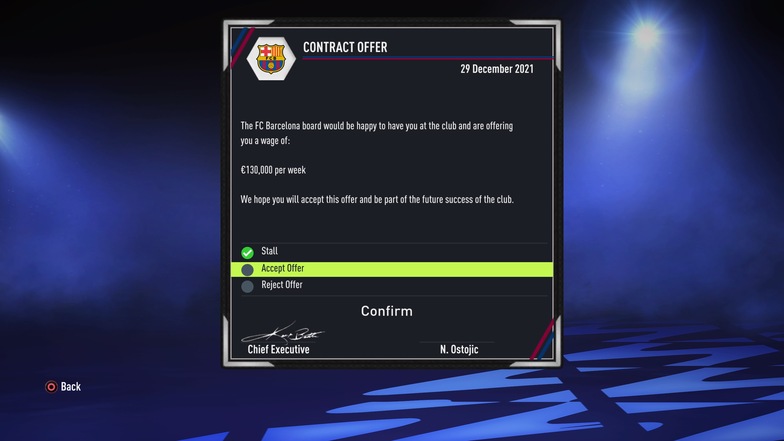 Request a transfer in FIFA 22