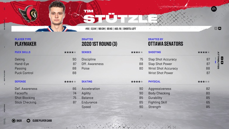 nhl 19 franchise mode player progression