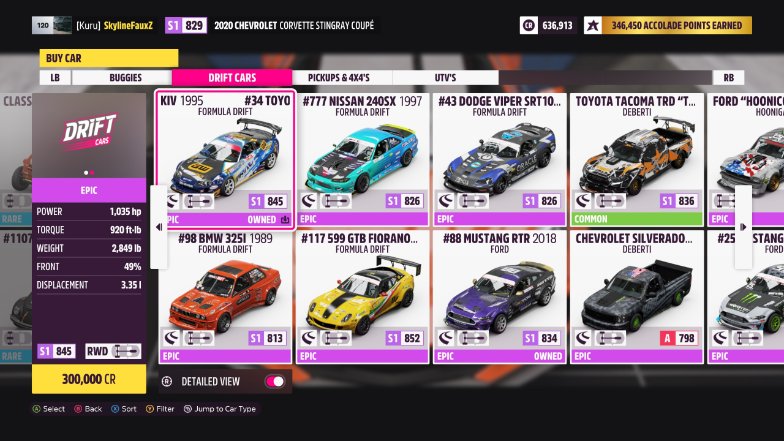 Which Formula Drift car is your favorite? - FH5 Discussion