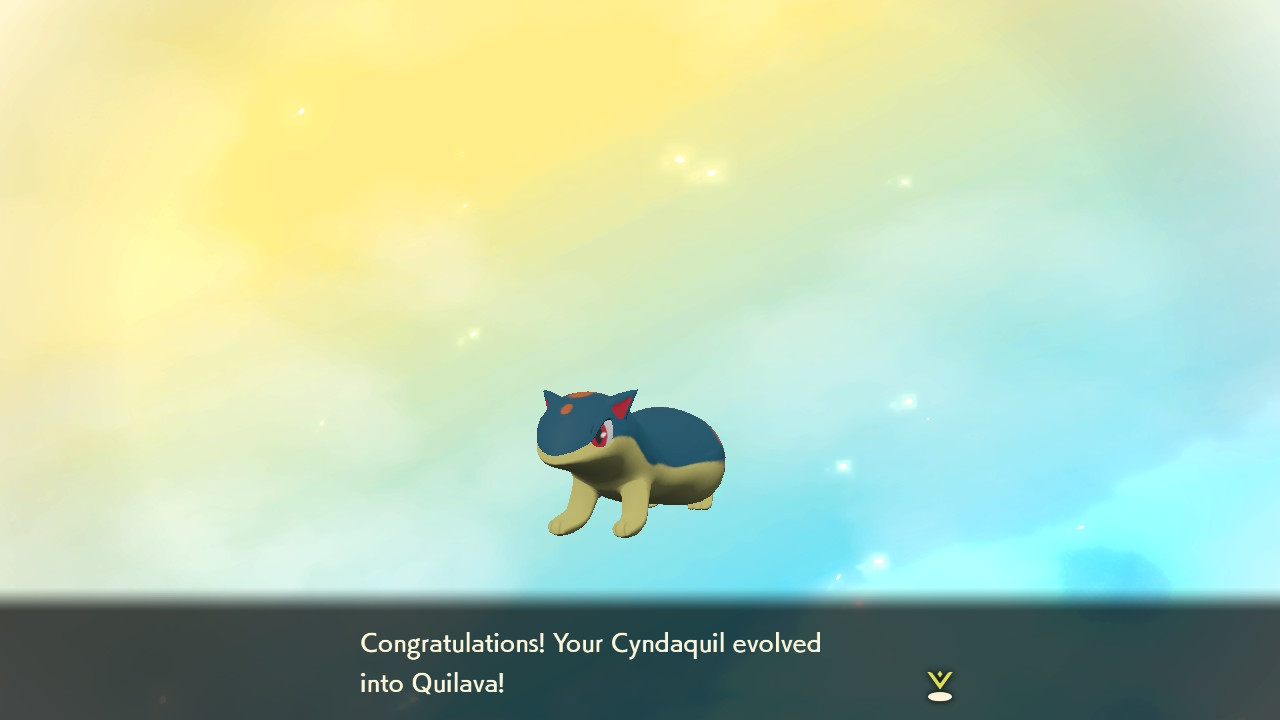 Cyndaquil evolved into Quilava