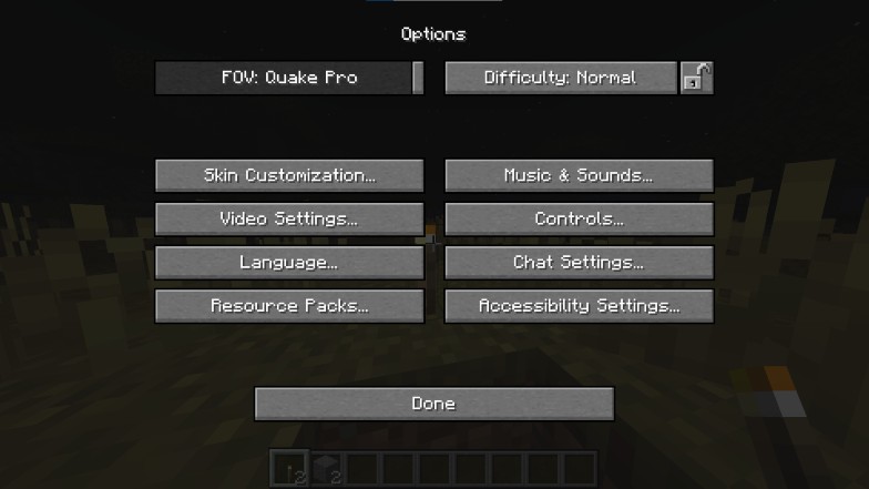 How to change fov in minecraft xbox one