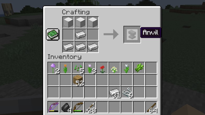 minecraft anvil repairs