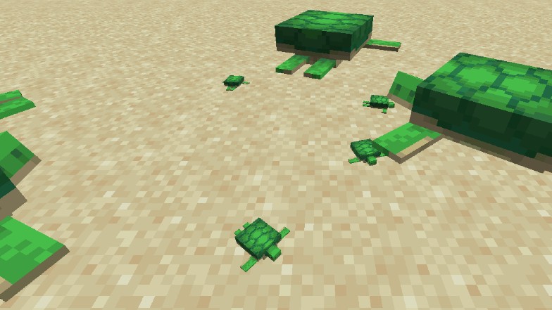 what do baby turtles eat in minecraft