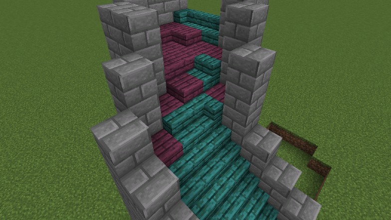 Easy Minecraft Builds: Curved/Spiral Staircase Tutorial (2 Wide) 