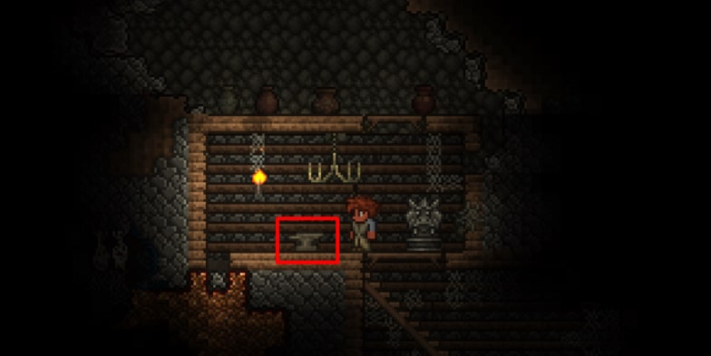 anvil in cave