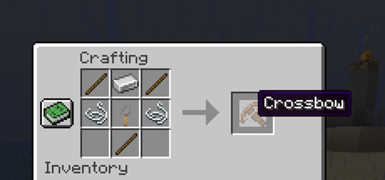 minecraft 1.14 crossbow recipe