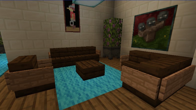 How To Make Furniture In Minecraft, How To Make A Sofa In Minecraft