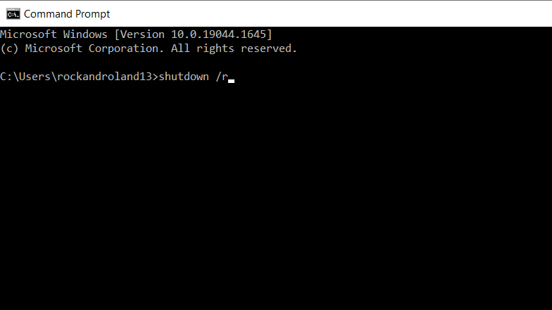 Command Prompt Restart