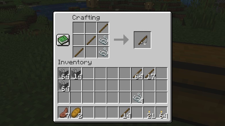 How To Make A FISHING ROD In Minecraft 