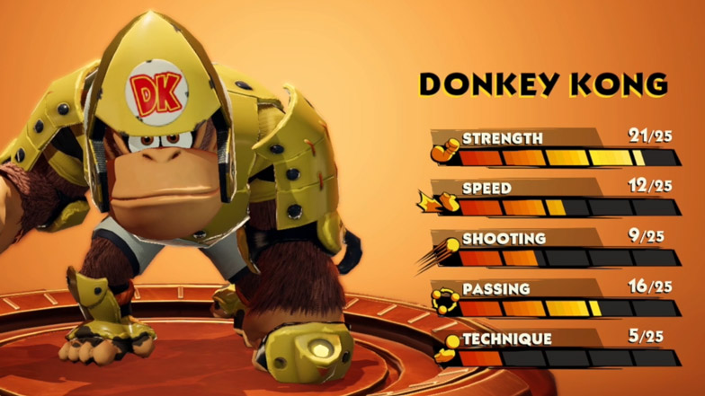 donkey kong mario strikers gear