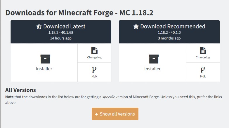 Download Minecraft Forge