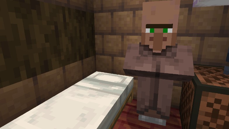 Villager with Bed