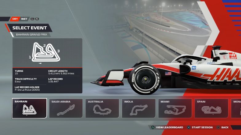 F1 2022 Bahrain Setup 