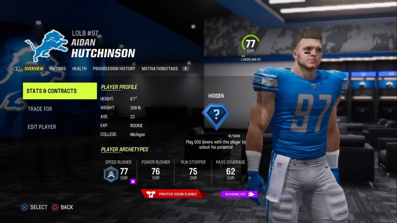 aidan hutchinson madden 23