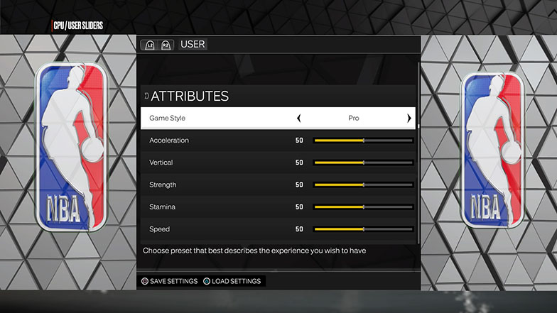 Attributes slider