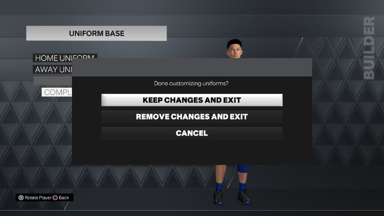 MyTEAM Save Changes