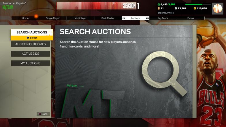 Myteam Auction Page 1