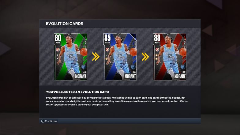 MyTeam Evolution Cards