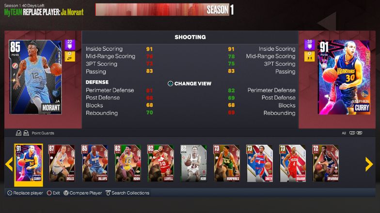 MyTeam Ja Morant Stats