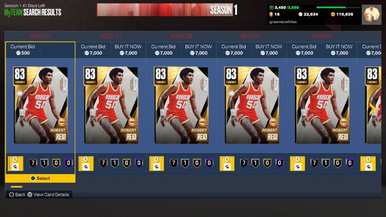 MyTeam Reid Auction