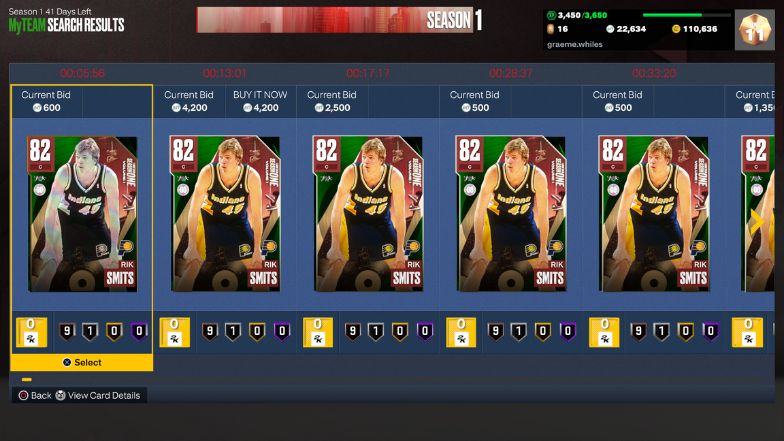 MyTeam Smits Auction