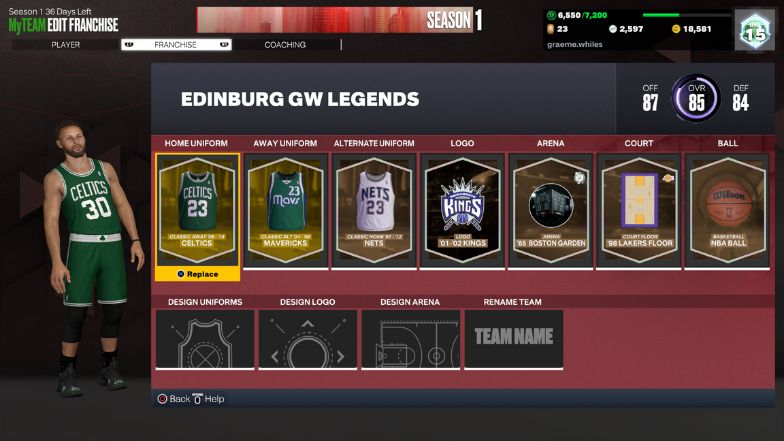 MyTeam replace old kit