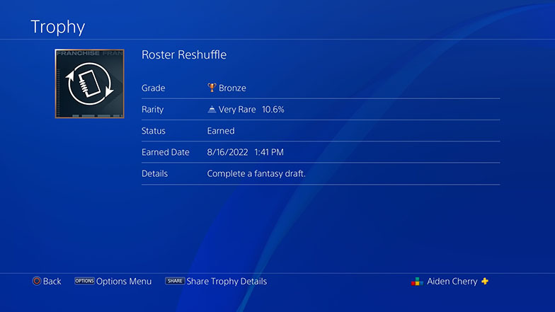 Madden 23 Roster Reshuffle trophy