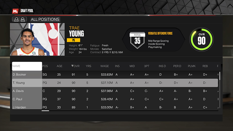 Draft young player