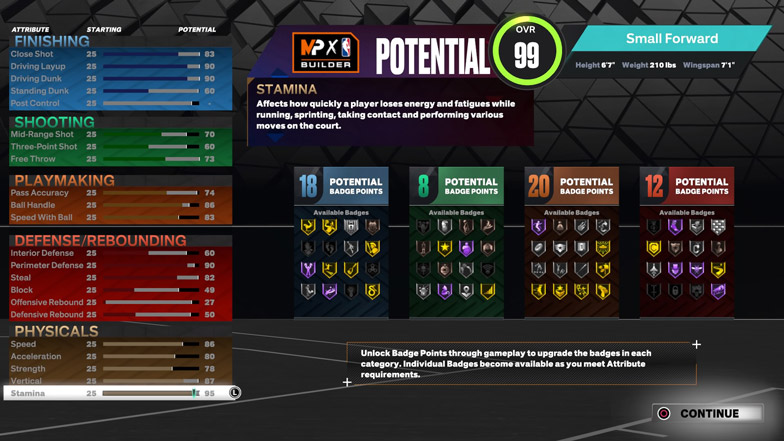 best small forward build nba 2k23 potential