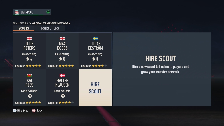 hiring a scout on fifa 23