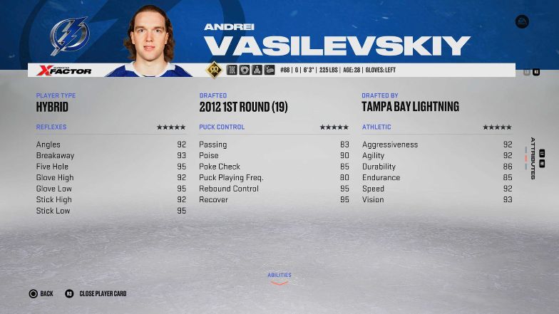 NHL First Pick Vasilevskiy