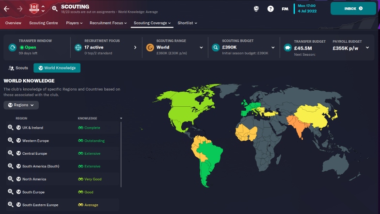 Scouting Coverage FM23