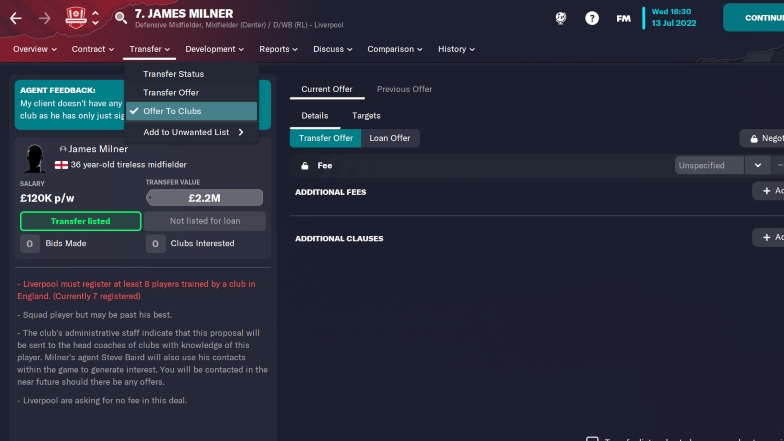 Sell players FM23