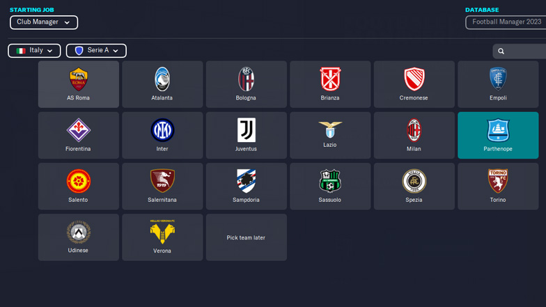 best leagues fm23 italy