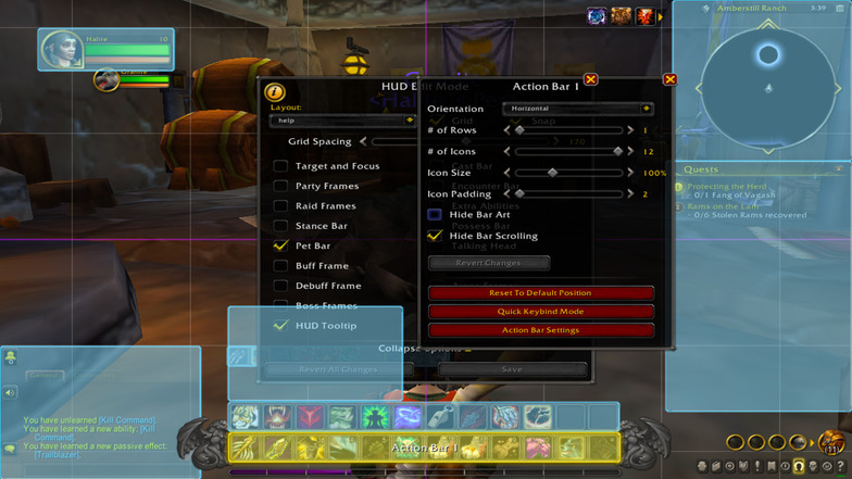 How to Hide Action Bar Art in WoW: Dragonflight